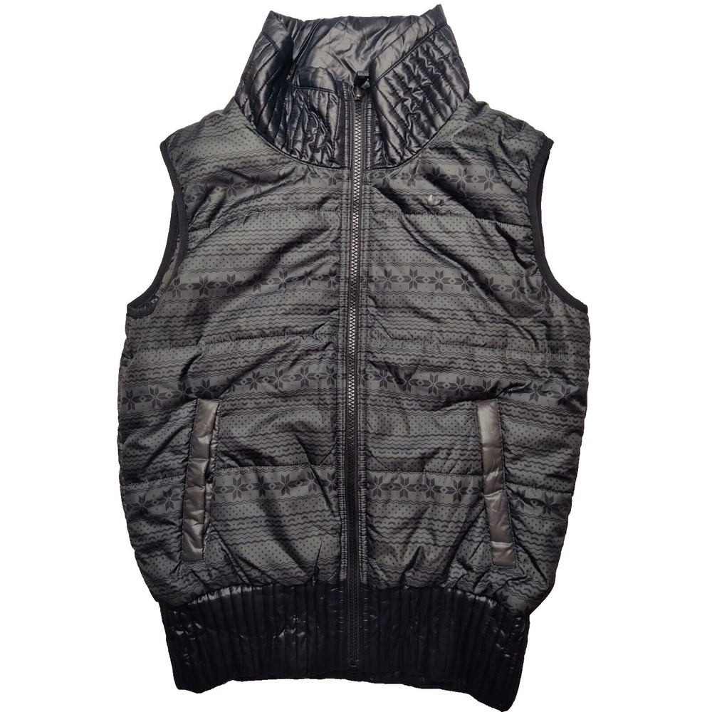 NIKE Women's Small Reversible Nylon Black Puffer Vest EUC